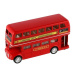 Autobus "Londýn" červený patrový kov/plast 12cm pro zpětné natažení