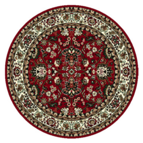 Alfa Carpets  Kusový koberec TEHERAN T-117 red kruh - 190x190 (průměr) kruh cm