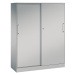 C+P Skříň s posuvnými dveřmi ASISTO, výška 1617 mm, šířka 1200 mm, bílý hliník/bílý hliník