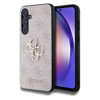 Guess PU 4G Metal Logo Zadní Kryt pro Samsung Galaxy A55 5G Pink