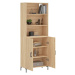 vidaXL Skříň highboard dub sonoma 69,5 x 34 x 180 cm kompozitní dřevo