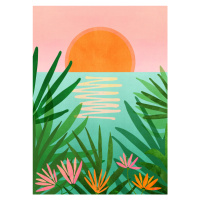 Ilustrace Tropical View, Kristian Gallagher, 30 × 40 cm