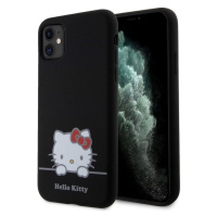 Pouzdro Hello Kitty Liquid Silicone Daydreaming Logo Apple iPhone 11 Black