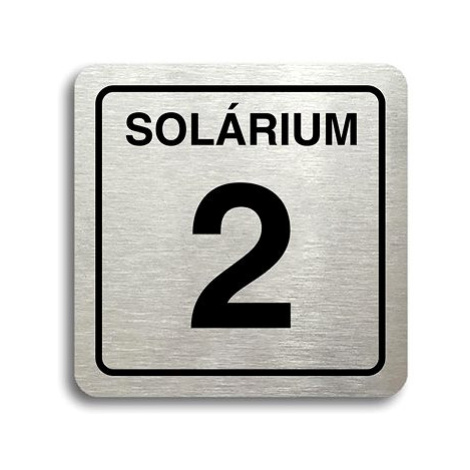 Accept Piktogram "solárium 2" (80 × 80 mm) (stříbrná tabulka - černý tisk)