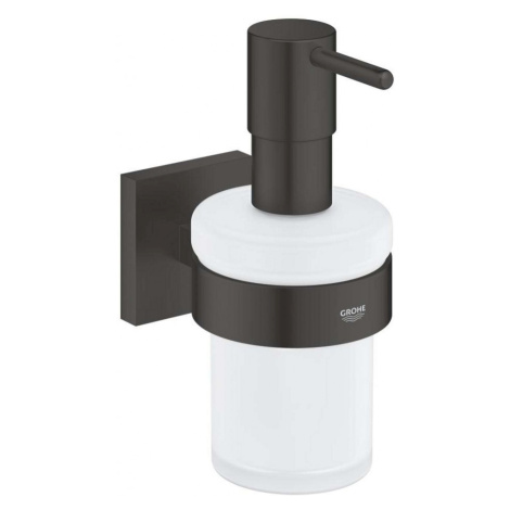 GROHE QuickFix Start Cube Dávkovač mýdla s držákem, sklo/matná černá 410982430