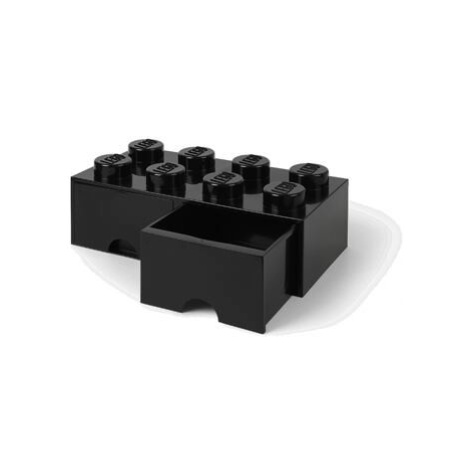 LEGO úložný box 8 s šuplíky - černá