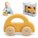 VIGA PolarB Wood Wood Push Car Yellow