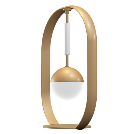 Aluminor Aluminor Tamara designová stolní lampa, zlatá/bílá