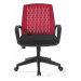 Židle na kolečkách prim - červená/černá