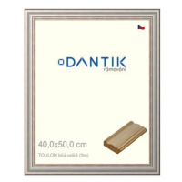 DANTIK rámeček 40 × 50, TOULON bílý velký sklo čiré