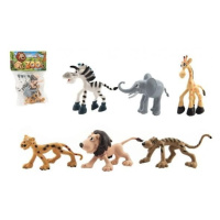 Zvířátka veselá safari ZOO plast 9-10cm 6ks v sáčku TEDDIES s.r.o.