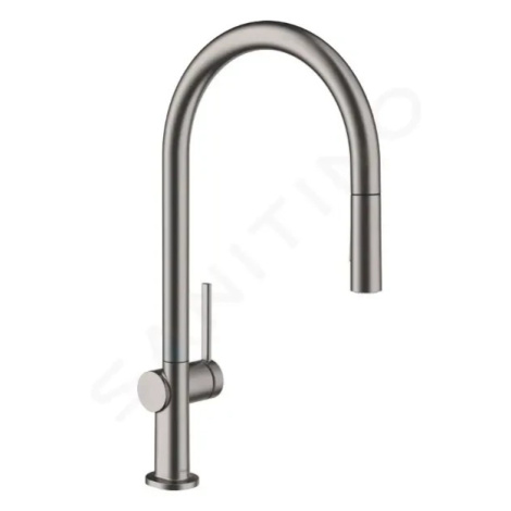 HANSGROHE M54 Dřezová baterie Talis s výsuvnou sprškou, kartáčovaný černý chrom 72800340