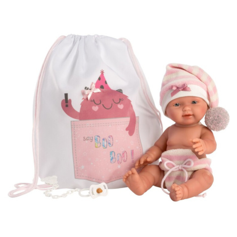 LLORENS - 26314 NEW BORN DÍVKO - realistická panenka miminko s celovinylovým tělem - 26 c
