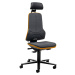 bimos Pracovní otočná židle NEON, kolečka, opěrka hlavy, synchronní mechanika, Supertec®, oranžo