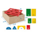 Dřevěná vkládačka Posting Box Eichhorn s 10 kostkami různých tvarů a barev 12 dílů od 12 měsíců