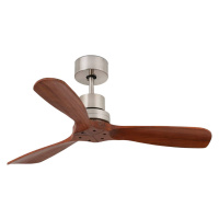 FARO BARCELONA Stropní ventilátor Mini Lantau s ořechovým dřevem