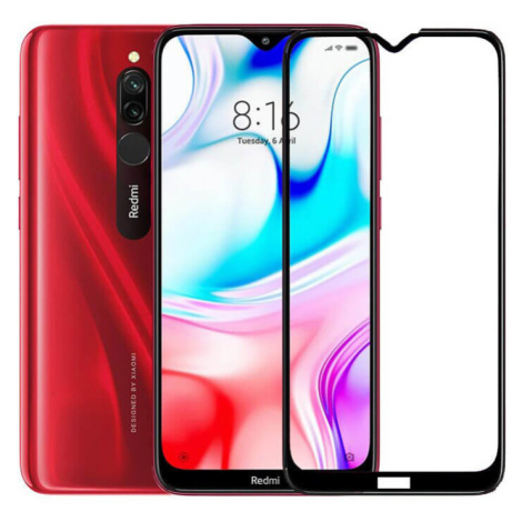 3D ochranné tvrzené sklo s rámečkem pro Xiaomi Redmi 8 - černé