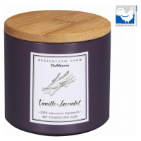 Kerzenfarm Přírodní svíčka Vanilla lavender, pískové sklo 1 ks, 6,5 cm