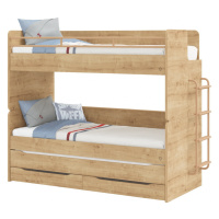 Patrová postel s přistýlkou, úložným prostorem a žebříkem cody modular