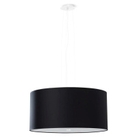 Černé závěsné svítidlo s textilním stínidlem ø 50 cm Volta – Nice Lamps