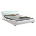 Moderní postel s RGB LED osvětlením FILIDA, bílá, 160x200cm
