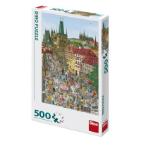 Puzzle 500 Mostecká věž kreslená