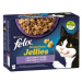 Felix Sensations Jellies jehněčí, makrela, treska, krůta v lahodném želé 12 x 85 g