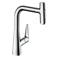 HANSGROHE Talis Select M51 Dřezová baterie M5117-H220 s výsuvnou sprškou, sBOX, chrom 73868000