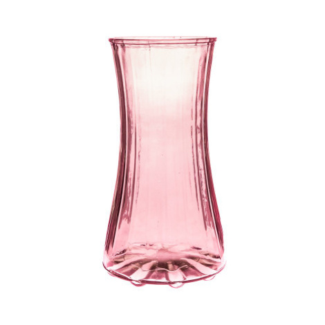Skleněná váza Nigella 23,5 cm, růžová Asko