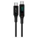 Acefast Kabel USB-C na USB-C Acefast C6-03 s displejem, 100 W, 2 m (černý)