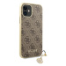 Guess GUHCN61GF4GBR hard silikonové pouzdro iPhone 11 brown 4G Charms Collection