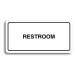 Accept Piktogram "RESTROOM II" (160 × 80 mm) (bílá tabulka - černý tisk)