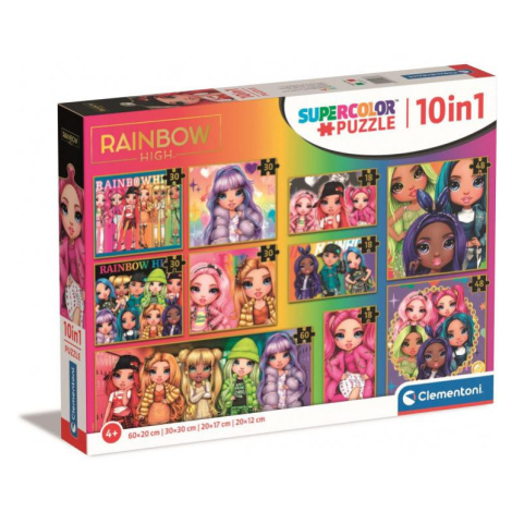 Clementoni: Puzzle 10 v 1 - Rainbow High - Super Color