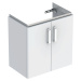 Geberit Selnova Compact - Umyvadlová skříňka, 597x397x605 mm, 2 dvířka, lesklá bílá/matná bílá 5