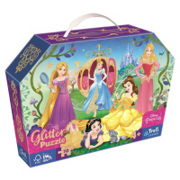 Třpytivé Glitter puzzle v kufříku Disney