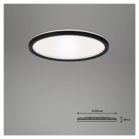 Briloner LED stropní svítidlo Slim S stmívatelné CCT černé Ø 29 cm