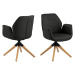 Dkton Designová židle Ariella tmavě šedá - přírodní - Skladem