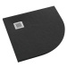 Vanička půlkulatá Kalait Black Stone 90x90x3,5 R55 3.3104/C/ST-M2