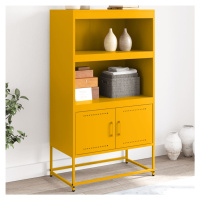 vidaXL Skříň highboard bílá 68,5 x 38,5 x 107 cm ocel