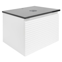 Koupelnová skříňka s deskou z umělého kamene SAT Evolution 58x30x44,8 cm bílá mat SATEVO60WMTK