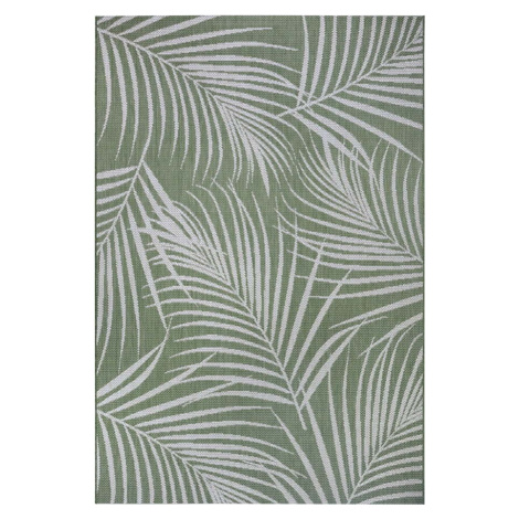 Zelený venkovní koberec Ragami Flora, 80 x 150 cm