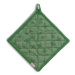 KELA Podložka pod hrnec Cora 100% bavlna světle zelená/zelený vzor 20,0x20,0cm KL-12819