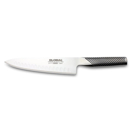 Japonský šéfkuchařský nůž s prolisy Global G-77, 20 cm