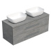 Koupelnová skříňka pod umyvadlo s deskou Naturel Cube Way 120x53x46 cm beton mat CUBE461203BESAT