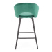 Barová židle LEO – samet, více barev Šedá