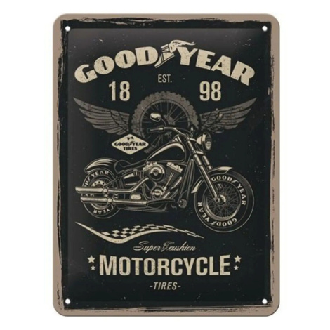 Plechová cedule Good Year - Motorcycle, 20 x 15 cm POSTERSHOP