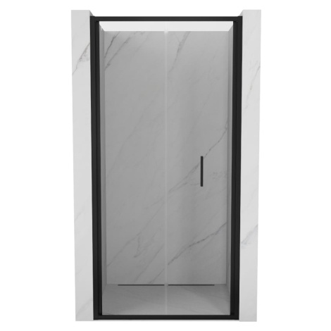 MEXEN Exo skládací sprchové dveře 75, transparent, černá 816-075-000-70-00