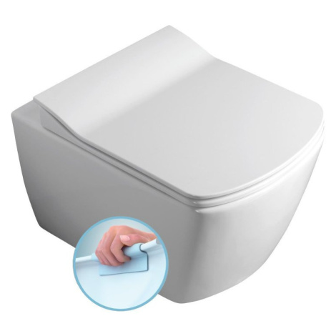 Creavit GLANC závěsná WC mísa, Rimless, 37x51,5cm, bílá