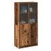 vidaXL Highboard s dvířky old wood 68 x 37 x 142 cm kompozitní dřevo