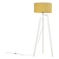 Moderní stojací lampa bílá s odstínem kukuřice 50 cm - Puros